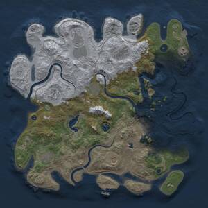 Thumbnail Rust Map: Procedural Map, Size: 4000, Seed: 1799389959, 16 Monuments
