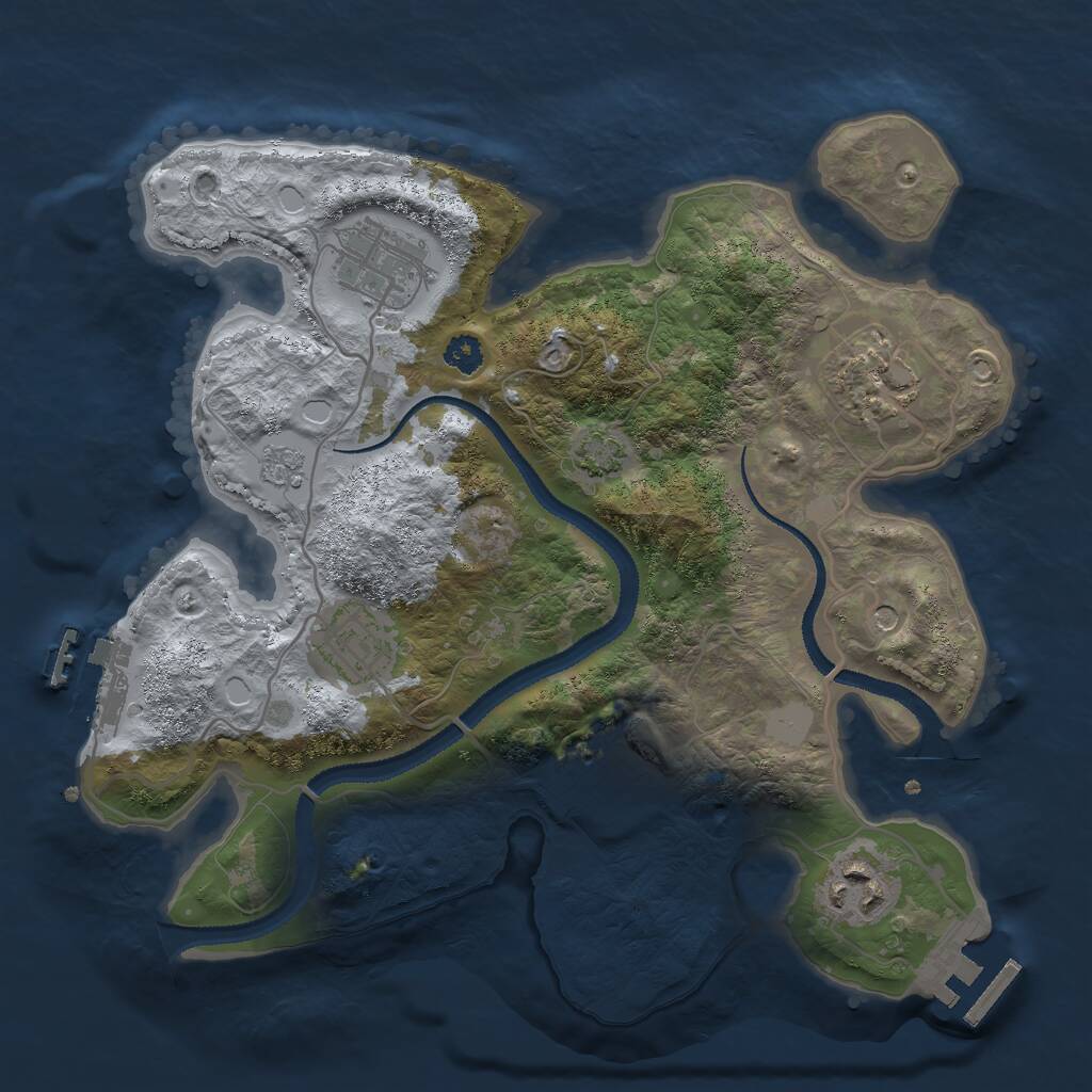 Rust Map: Procedural Map, Size: 2848, Seed: 303110, 11 Monuments