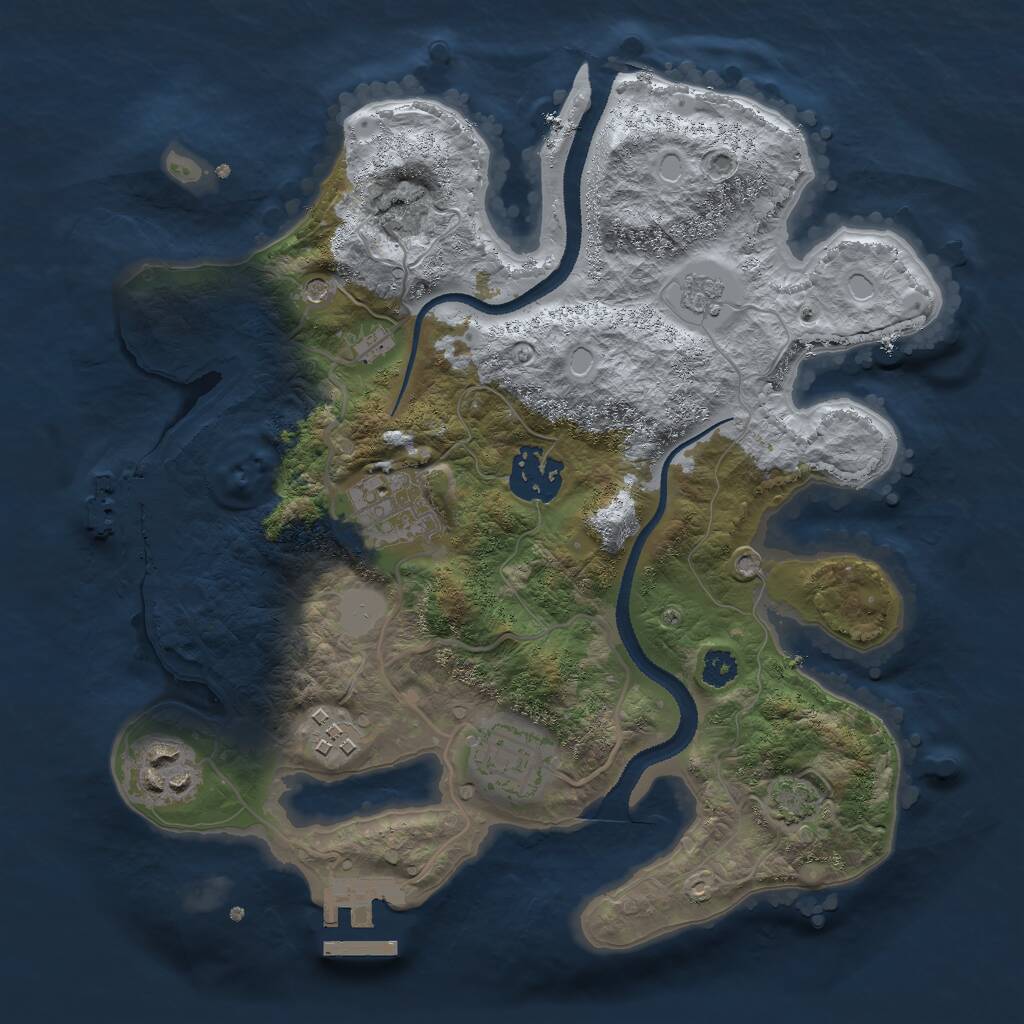 Rust Map: Procedural Map, Size: 2800, Seed: 110771208, 11 Monuments