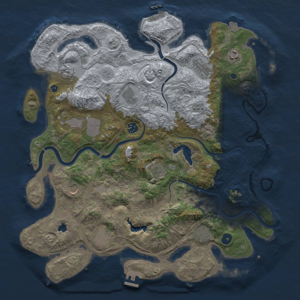 Rust Map: Procedural Map, Size: 4250, Seed: 65623265, 17 Monuments