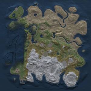 Thumbnail Rust Map: Procedural Map, Size: 4000, Seed: 623886880, 17 Monuments