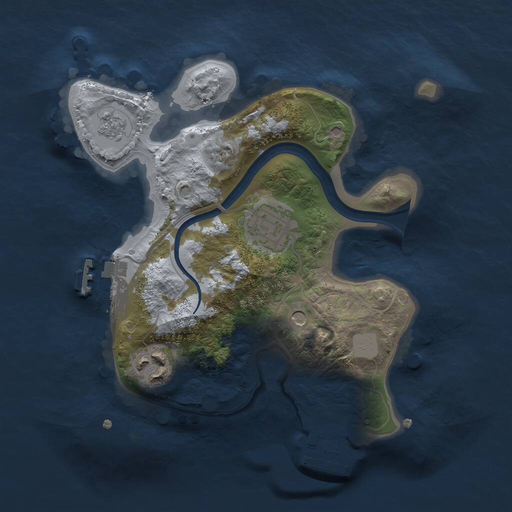 Rust Map: Procedural Map, Size: 2200, Seed: 5783927, 7 Monuments