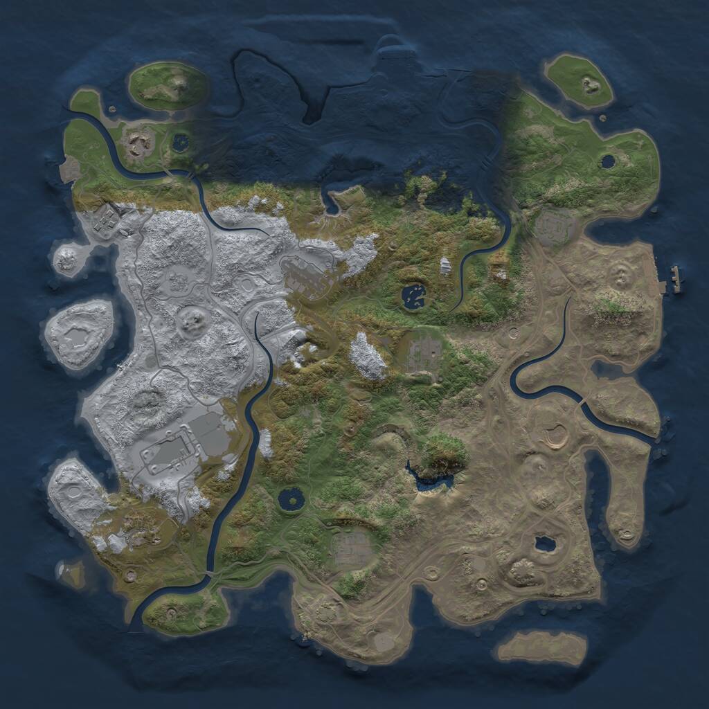 Rust Map: Procedural Map, Size: 4250, Seed: 512321, 16 Monuments
