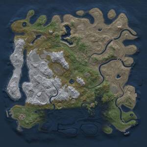 Thumbnail Rust Map: Procedural Map, Size: 4500, Seed: 912352, 14 Monuments