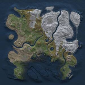 Thumbnail Rust Map: Procedural Map, Size: 3500, Seed: 111910, 14 Monuments