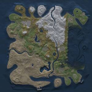 Thumbnail Rust Map: Procedural Map, Size: 4250, Seed: 834010644, 17 Monuments