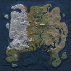Thumbnail Rust Map: Procedural Map, Size: 4250, Seed: 1416341072, 15 Monuments