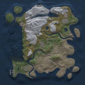 Thumbnail Rust Map: Procedural Map, Size: 3600, Seed: 219699, 14 Monuments