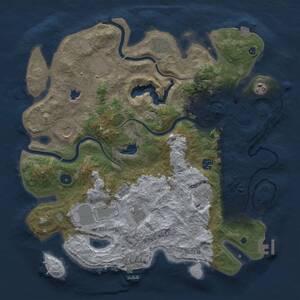 Thumbnail Rust Map: Procedural Map, Size: 4000, Seed: 1469627772, 15 Monuments
