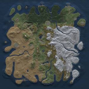Thumbnail Rust Map: Procedural Map, Size: 4750, Seed: 1967823461, 19 Monuments