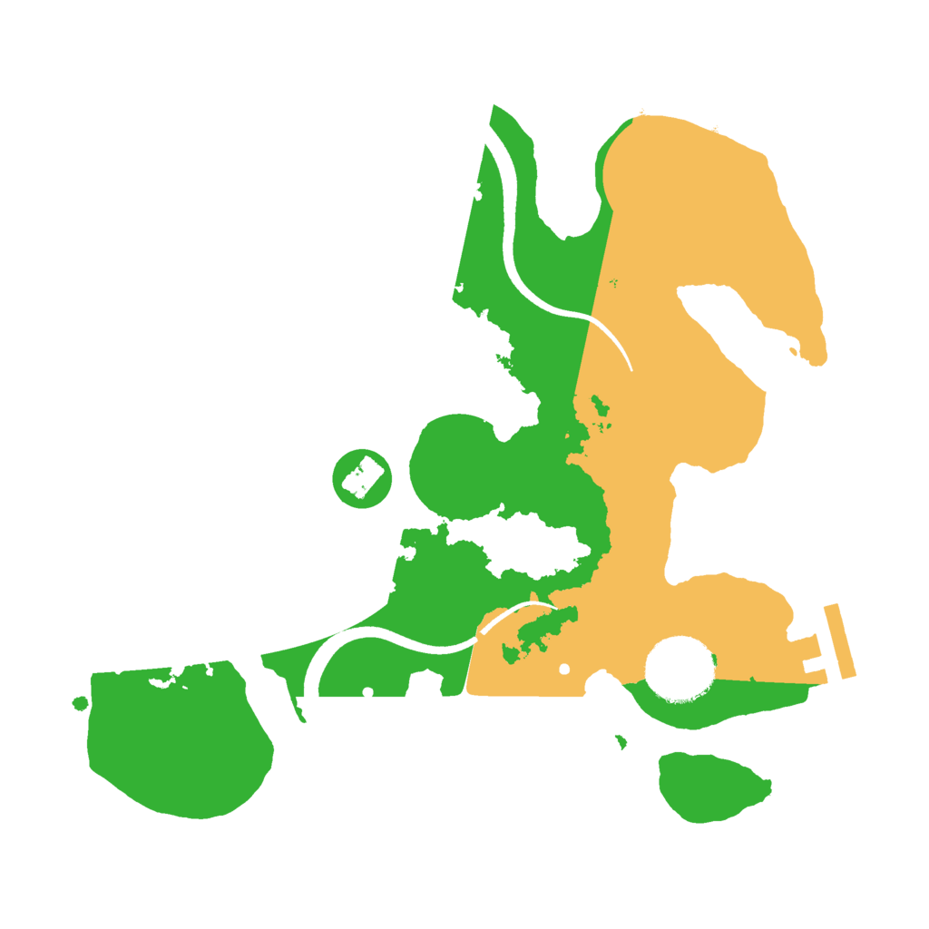 Biome Rust Map: Procedural Map, Size: 2500, Seed: 42376143