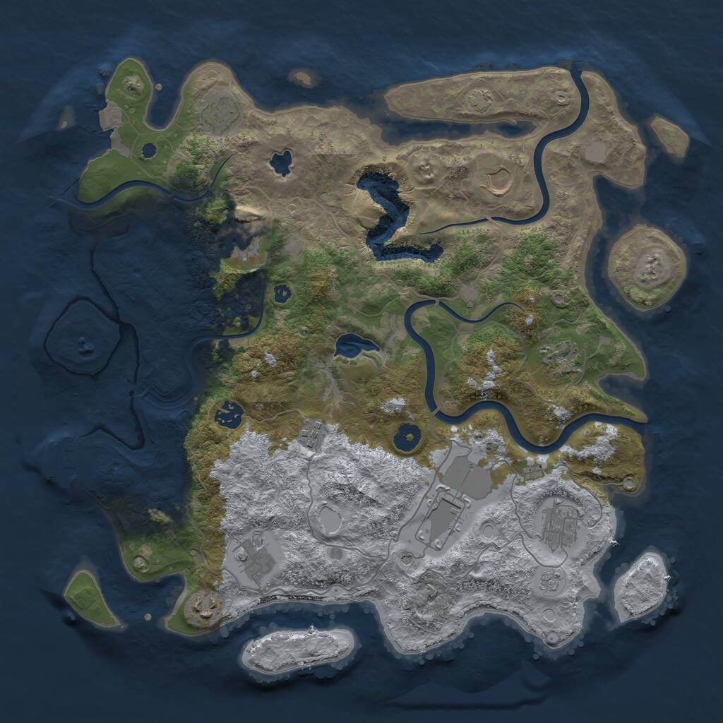 Rust Map: Procedural Map, Size: 4000, Seed: 368239193, 15 Monuments