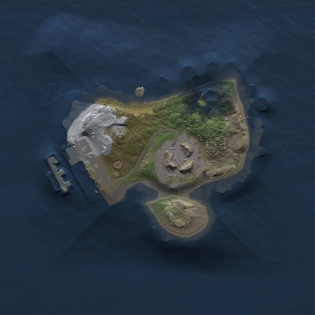 Rust Map: Procedural Map, Size: 1300, Seed: 12354, 3 Monuments