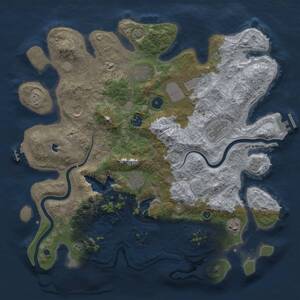 Thumbnail Rust Map: Procedural Map, Size: 4000, Seed: 998204, 14 Monuments