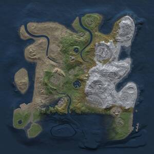 Thumbnail Rust Map: Procedural Map, Size: 3000, Seed: 453345, 12 Monuments