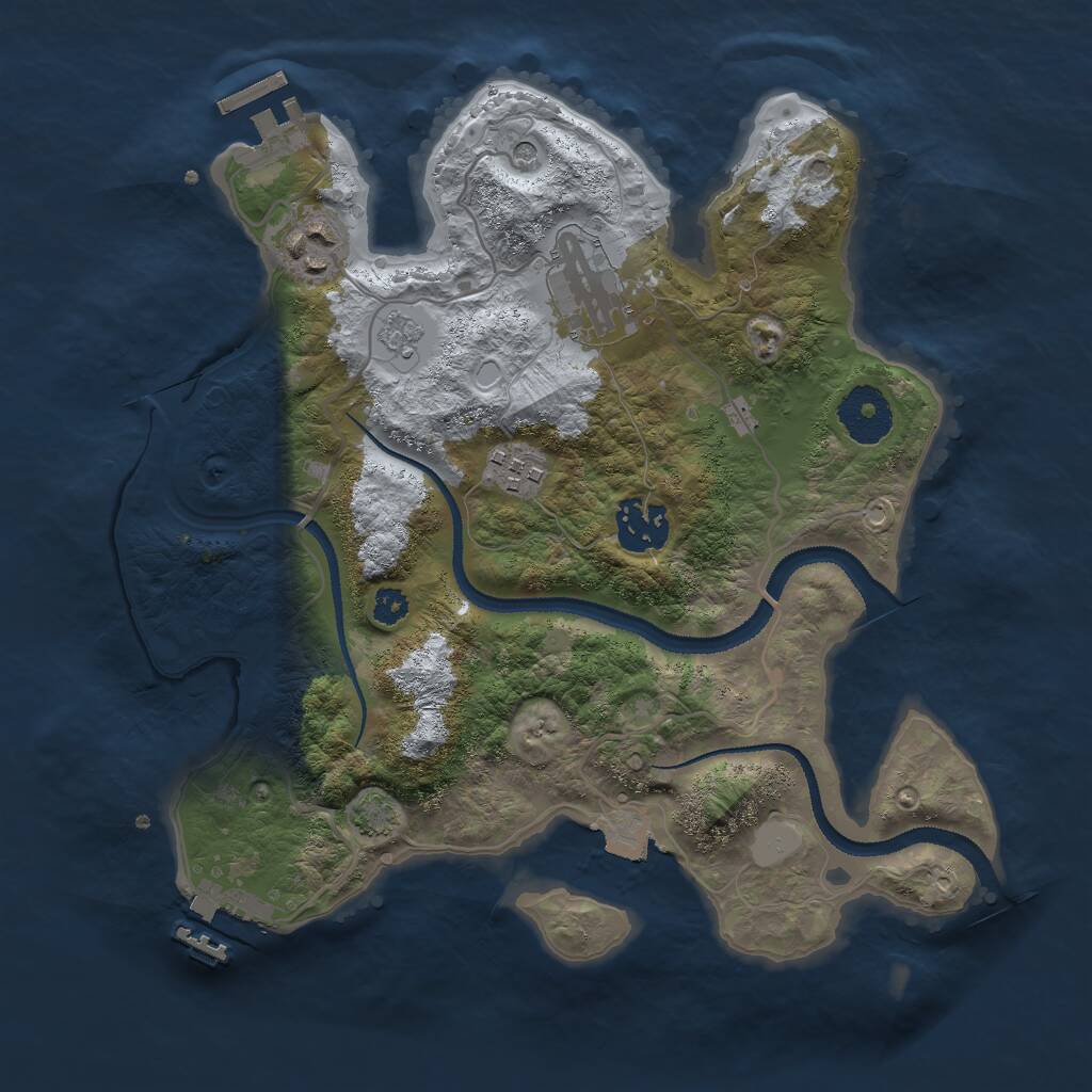 Rust Map: Procedural Map, Size: 3000, Seed: 1321535672, 10 Monuments