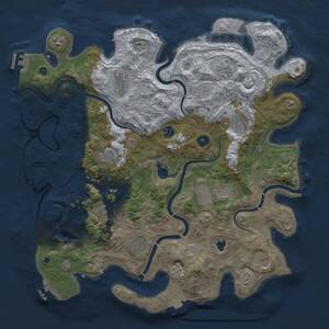 Thumbnail Rust Map: Procedural Map, Size: 4250, Seed: 1594125327, 17 Monuments