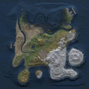 Thumbnail Rust Map: Procedural Map, Size: 2500, Seed: 1583380913, 8 Monuments