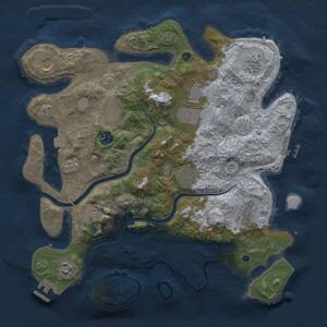 Thumbnail Rust Map: Procedural Map, Size: 3750, Seed: 86532, 16 Monuments