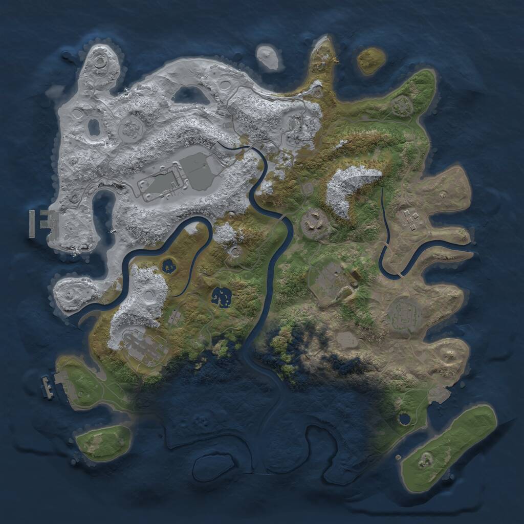 Rust Map: Procedural Map, Size: 3750, Seed: 5678, 14 Monuments