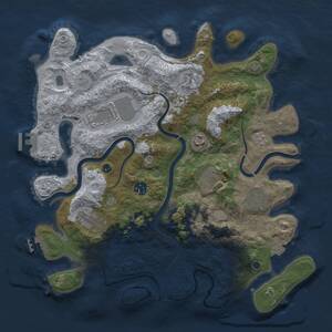 Thumbnail Rust Map: Procedural Map, Size: 3750, Seed: 5678, 14 Monuments