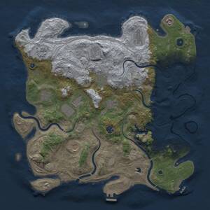Thumbnail Rust Map: Procedural Map, Size: 4250, Seed: 830379464, 17 Monuments
