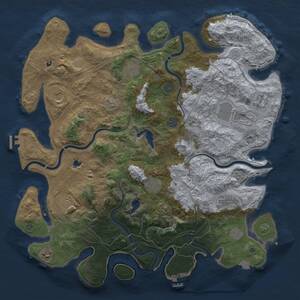 Thumbnail Rust Map: Procedural Map, Size: 4500, Seed: 843453424, 19 Monuments