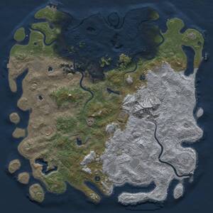 Thumbnail Rust Map: Procedural Map, Size: 5700, Seed: 1812538071, 17 Monuments