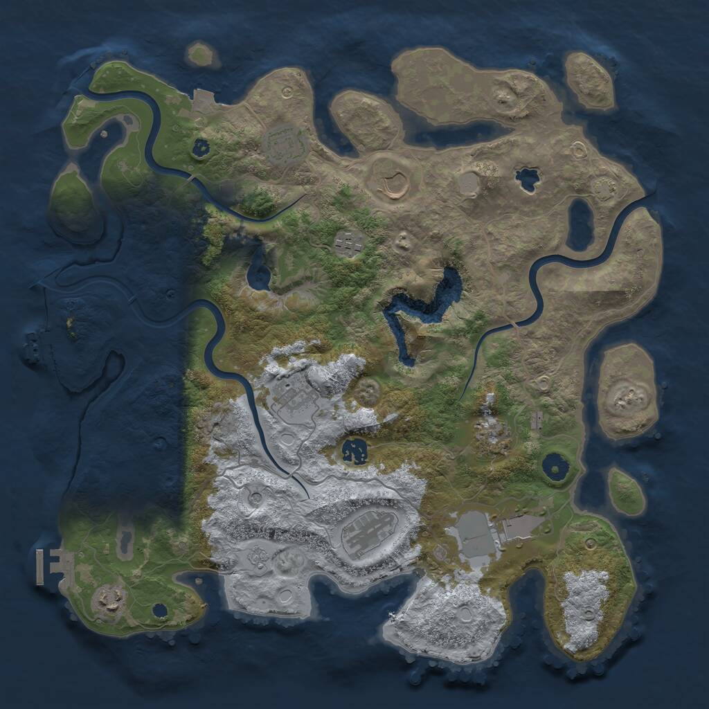 Rust Map: Procedural Map, Size: 4000, Seed: 86459236, 15 Monuments