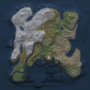 Thumbnail Rust Map: Procedural Map, Size: 3000, Seed: 1741025038, 11 Monuments
