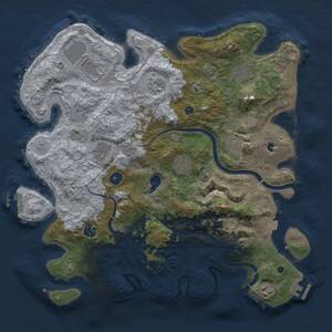 Thumbnail Rust Map: Procedural Map, Size: 4000, Seed: 289469273, 15 Monuments