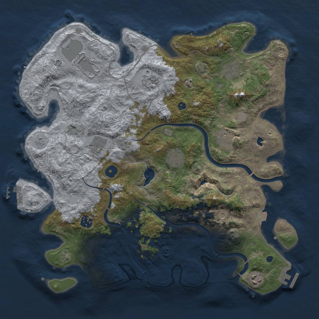 Rust Map: Procedural Map, Size: 4000, Seed: 289469273, 15 Monuments