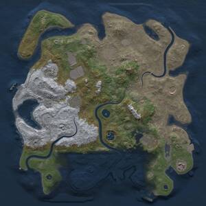 Thumbnail Rust Map: Procedural Map, Size: 3750, Seed: 467060, 15 Monuments