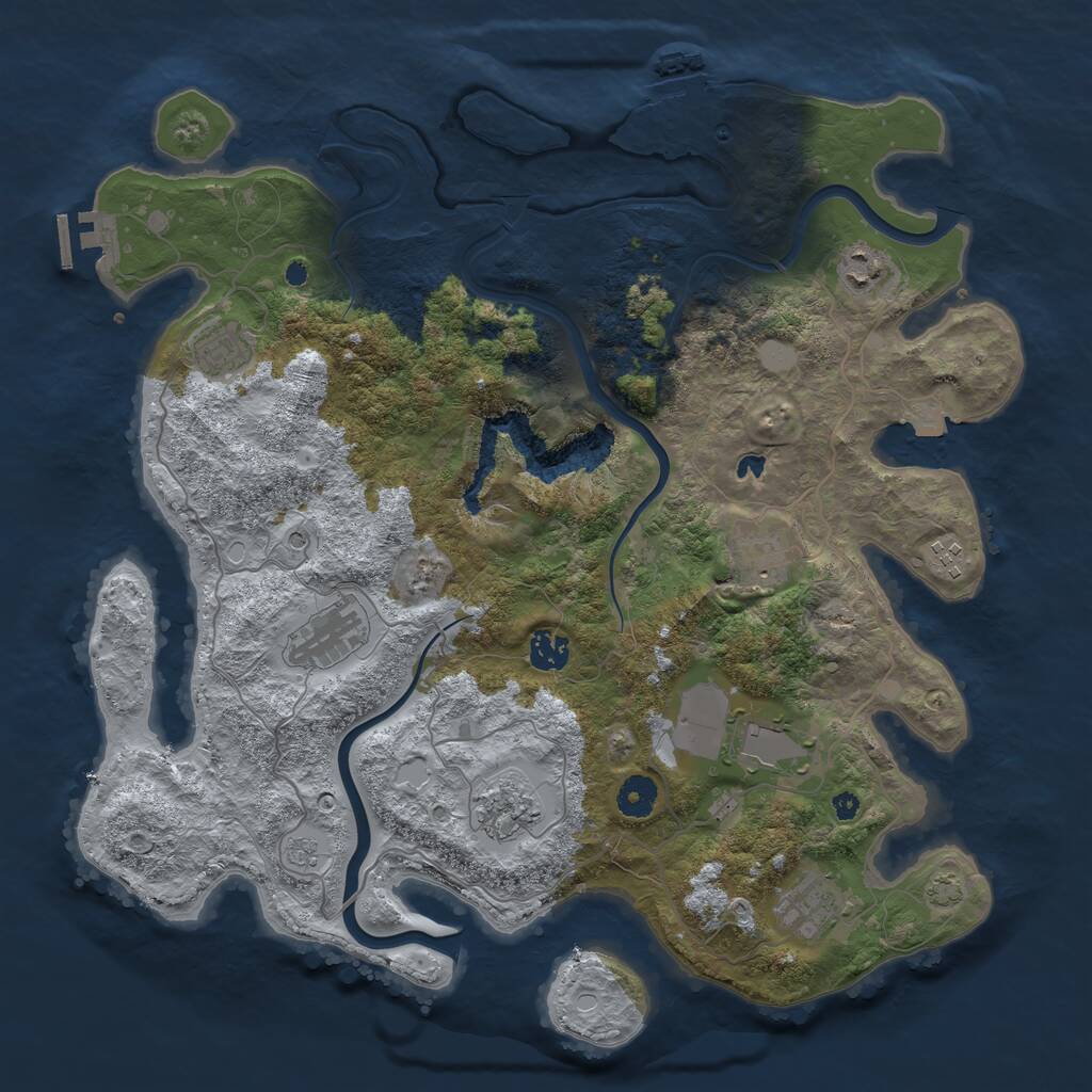 Rust Map: Procedural Map, Size: 4000, Seed: 527034502, 15 Monuments