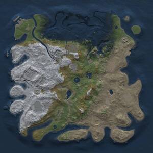 Thumbnail Rust Map: Procedural Map, Size: 4000, Seed: 722005830, 17 Monuments
