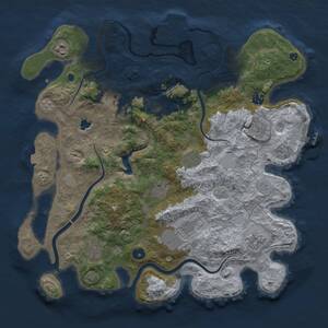 Thumbnail Rust Map: Procedural Map, Size: 4000, Seed: 242424, 16 Monuments