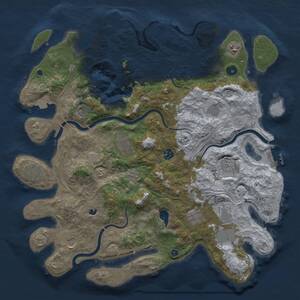 Thumbnail Rust Map: Procedural Map, Size: 4250, Seed: 358003, 16 Monuments