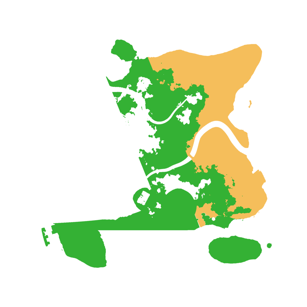 Biome Rust Map: Procedural Map, Size: 2500, Seed: 401389800
