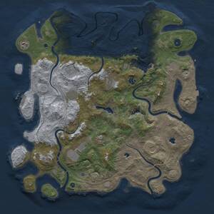 Thumbnail Rust Map: Procedural Map, Size: 4500, Seed: 5238740, 16 Monuments
