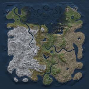 Thumbnail Rust Map: Procedural Map, Size: 4500, Seed: 1353161059, 17 Monuments