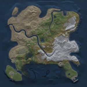 Thumbnail Rust Map: Procedural Map, Size: 3500, Seed: 1155686096, 14 Monuments