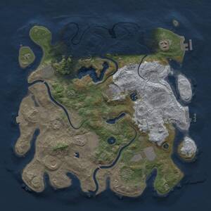 Thumbnail Rust Map: Procedural Map, Size: 4000, Seed: 2469947, 16 Monuments