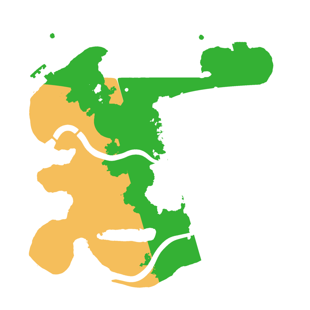Biome Rust Map: Procedural Map, Size: 2500, Seed: 555657997