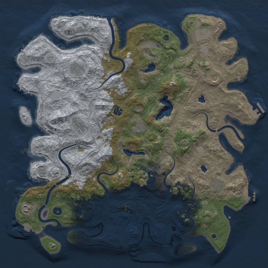 Rust Map: Procedural Map, Size: 4680, Seed: 26062026, 17 Monuments