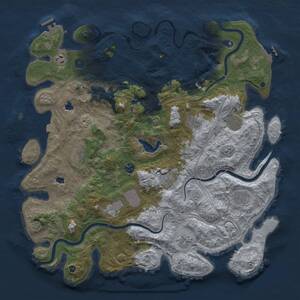 Thumbnail Rust Map: Procedural Map, Size: 4500, Seed: 283, 16 Monuments