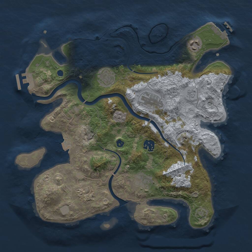 Rust Map: Procedural Map, Size: 3280, Seed: 1337, 13 Monuments