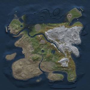 Thumbnail Rust Map: Procedural Map, Size: 3280, Seed: 1337, 13 Monuments