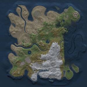 Thumbnail Rust Map: Procedural Map, Size: 3500, Seed: 457074560, 15 Monuments