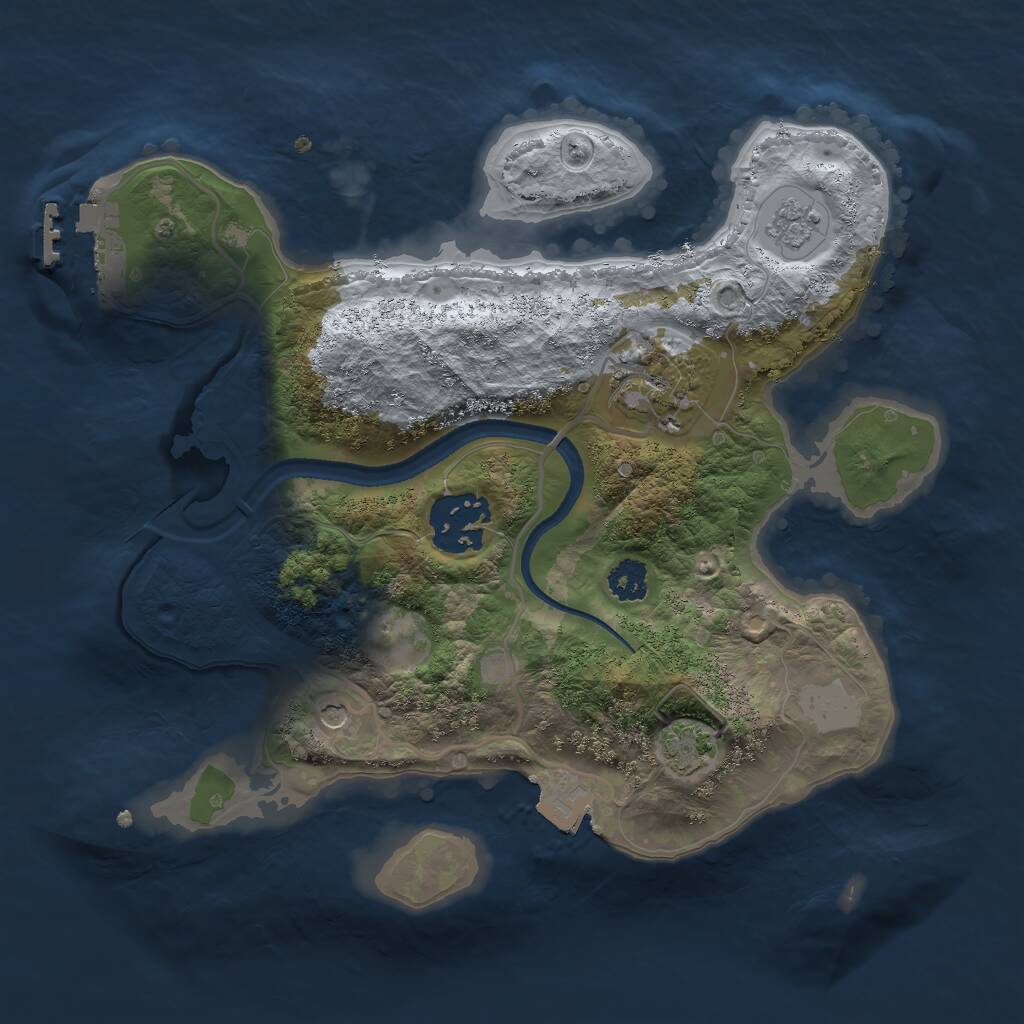 Rust Map: Procedural Map, Size: 2500, Seed: 1736518059, 7 Monuments