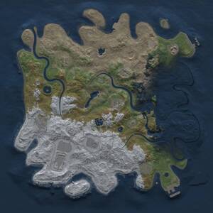 Thumbnail Rust Map: Procedural Map, Size: 4000, Seed: 72523935, 16 Monuments